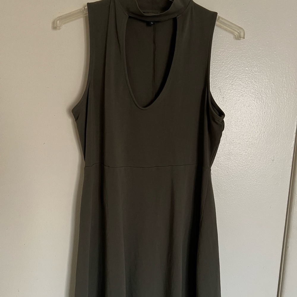 Olive Green Express Flare Dress